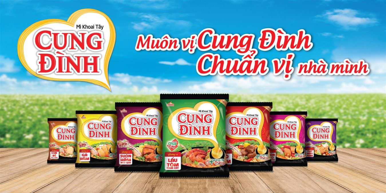 Combo 5 gói mì Cung đình (gói 80g) các vị