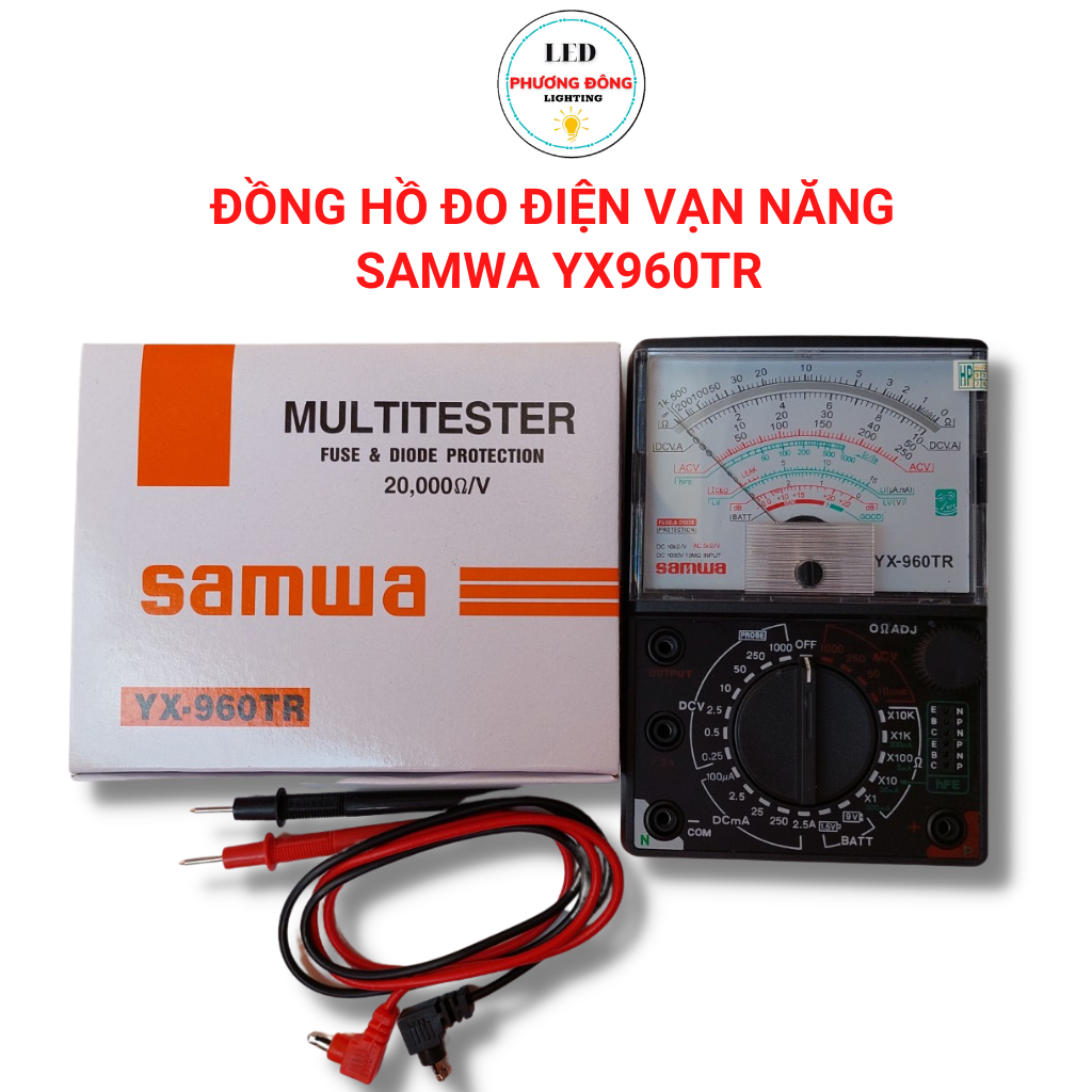 Đồng hồ đo điện vạn năng kim đồng hồ VOM Samwa yx960tr