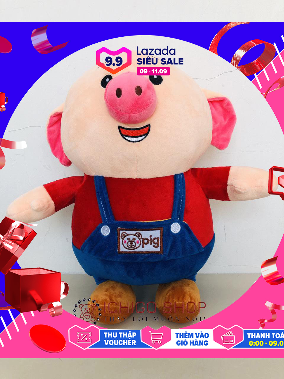 Gấu bông heo dễ thương Size 35cm