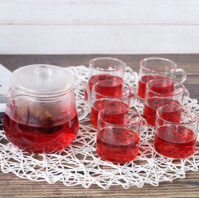 Set Bình Trà Lõi Lọc 400Ml + 6 Chén Quai 100Ml