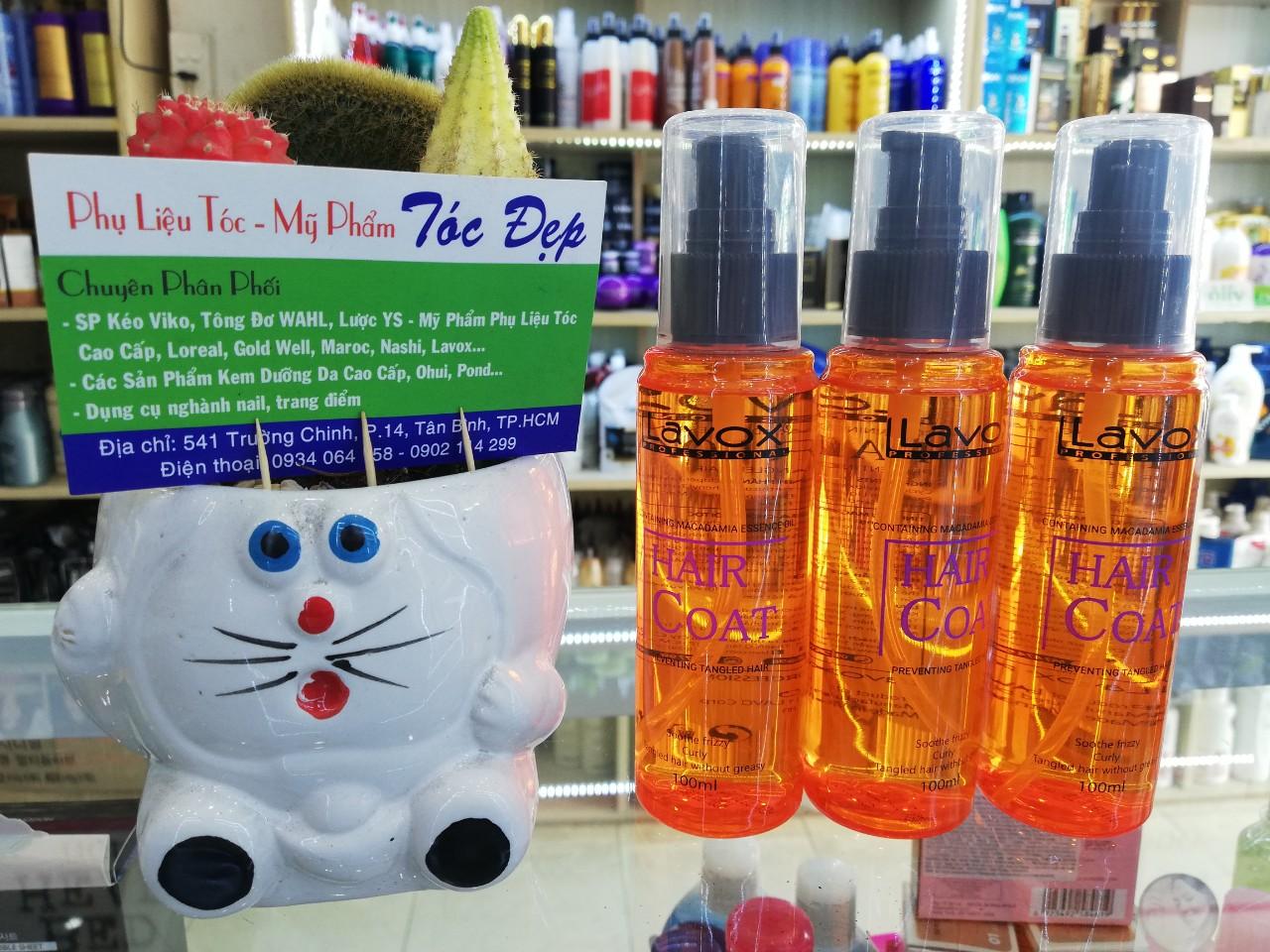 Dầu dưỡng bóng chống rối tóc Lavox Hair Coat containing Macadamia Essence Oil