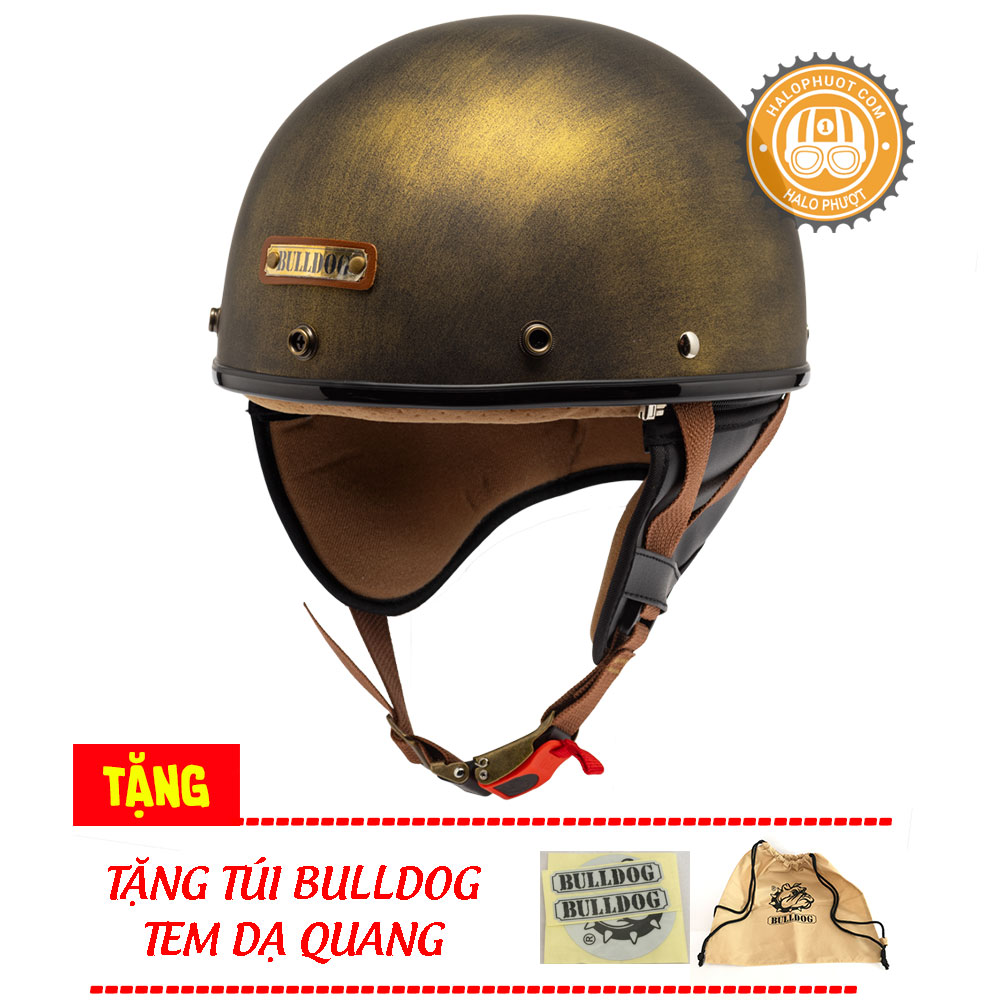 Mũ bảo hiểm Bulldog PUG nửa đầu Xước Đồng