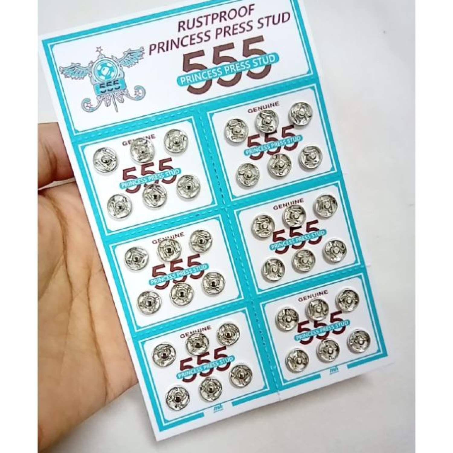 set 6 Khuy bấm Genuine nút bấm áo