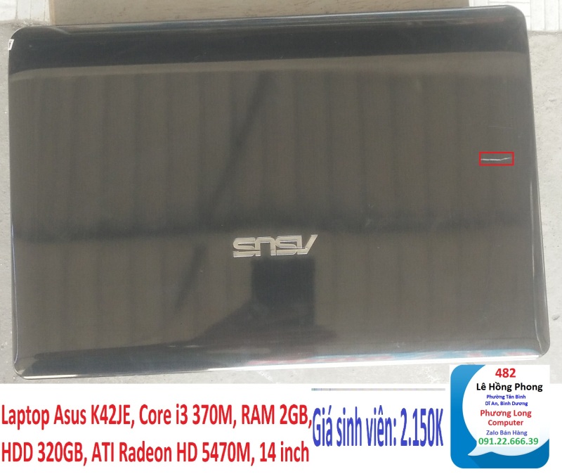 Laptop Asus K42JE, Core i3 370M, RAM 2GB, HDD 320GB, ATI Radeon HD 5470M, 14 inch