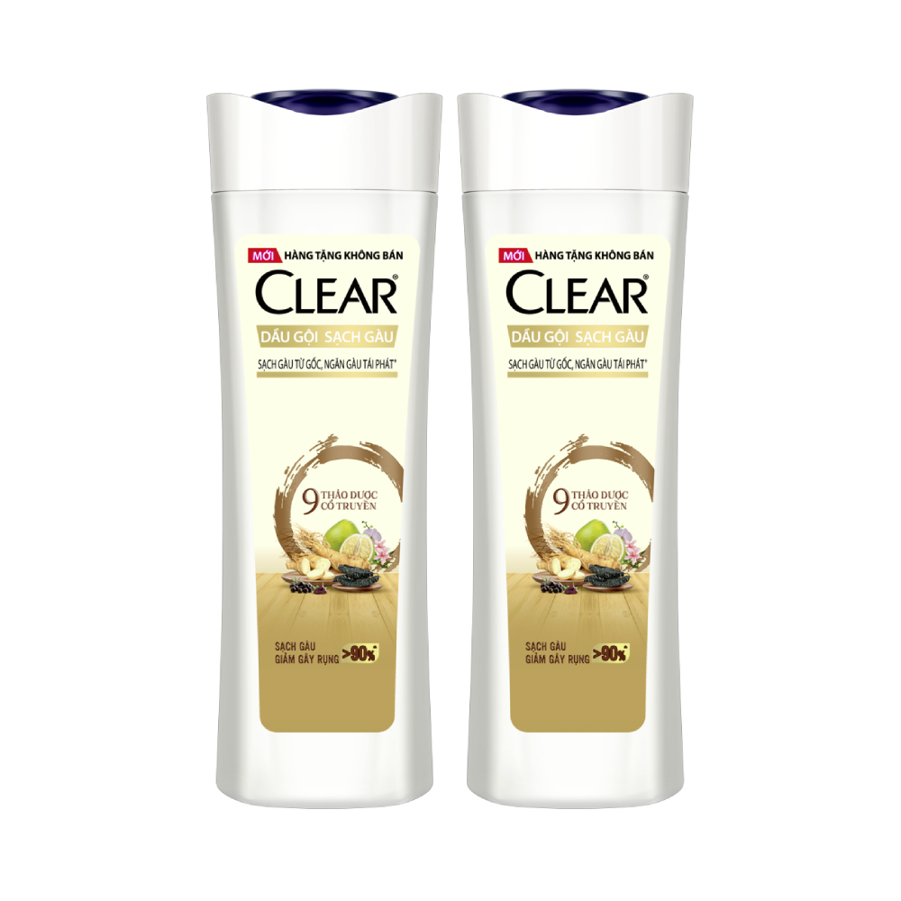 [Hàng tặng không bán - HB Gift] Combo 2 Dầu gội Clear 9 loại thảo dược mới 70g (mẫu ngẫu nhiên)