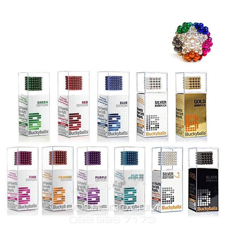 Nam Châm BuckyBalls Tròn Kèm Hộp (cỡ 5mm, 216 viên)