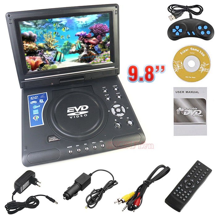 Máy Đọc Đĩa DVD 9Inch 8 Xách Tay