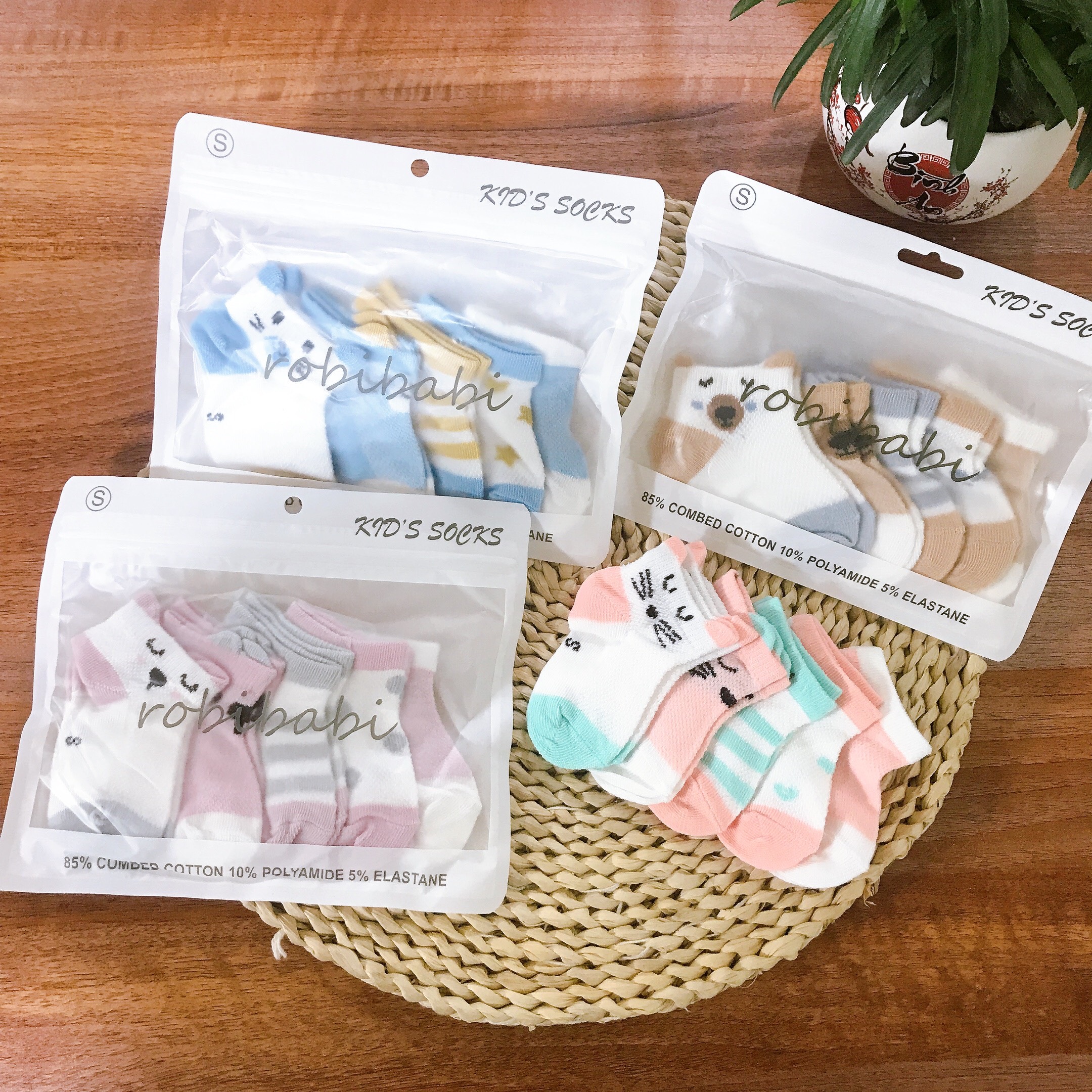 Sét 5 Đôi Tất Lưới Kids Socks - Loại Đẹp