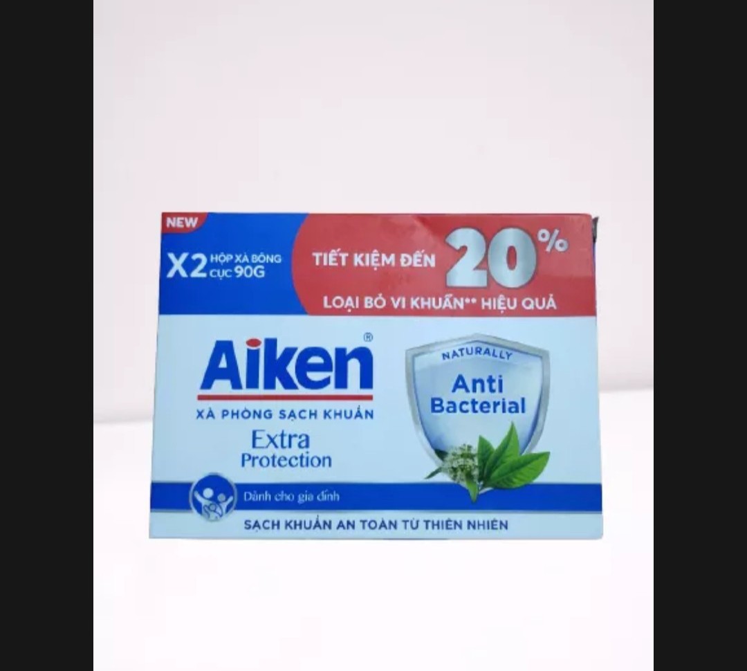 Hộp gồm 2 Xà bông cục Aiken 90g x 2