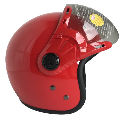 Mũ bảo hiểm trùm 3/4 đầu kính chống lóa cao cấp - GRS A368K Đỏ bóng - Vòng đầu 56-58cm - Hàng chính hãng - Bảo hành 12 tháng