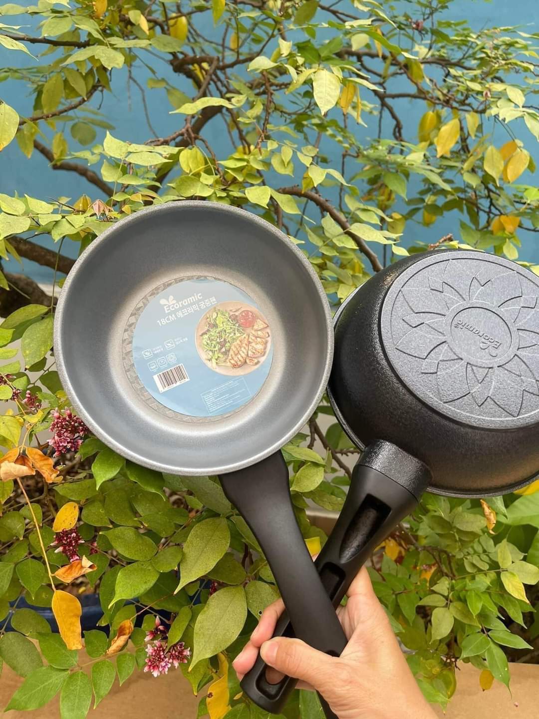 Chảo Chống dính 7 lớp Sâu lòng Ecoramic Hàn Quốc 18cm