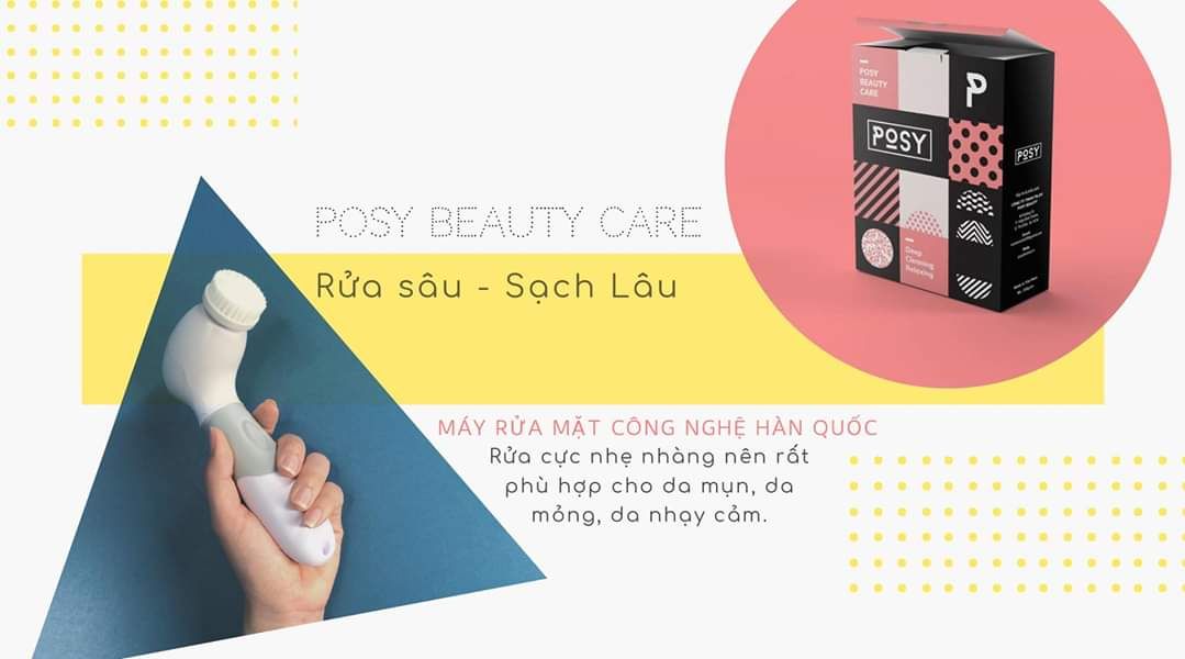 Máy Rửa Mặt đa năng Posy 4 Đầu Cọ