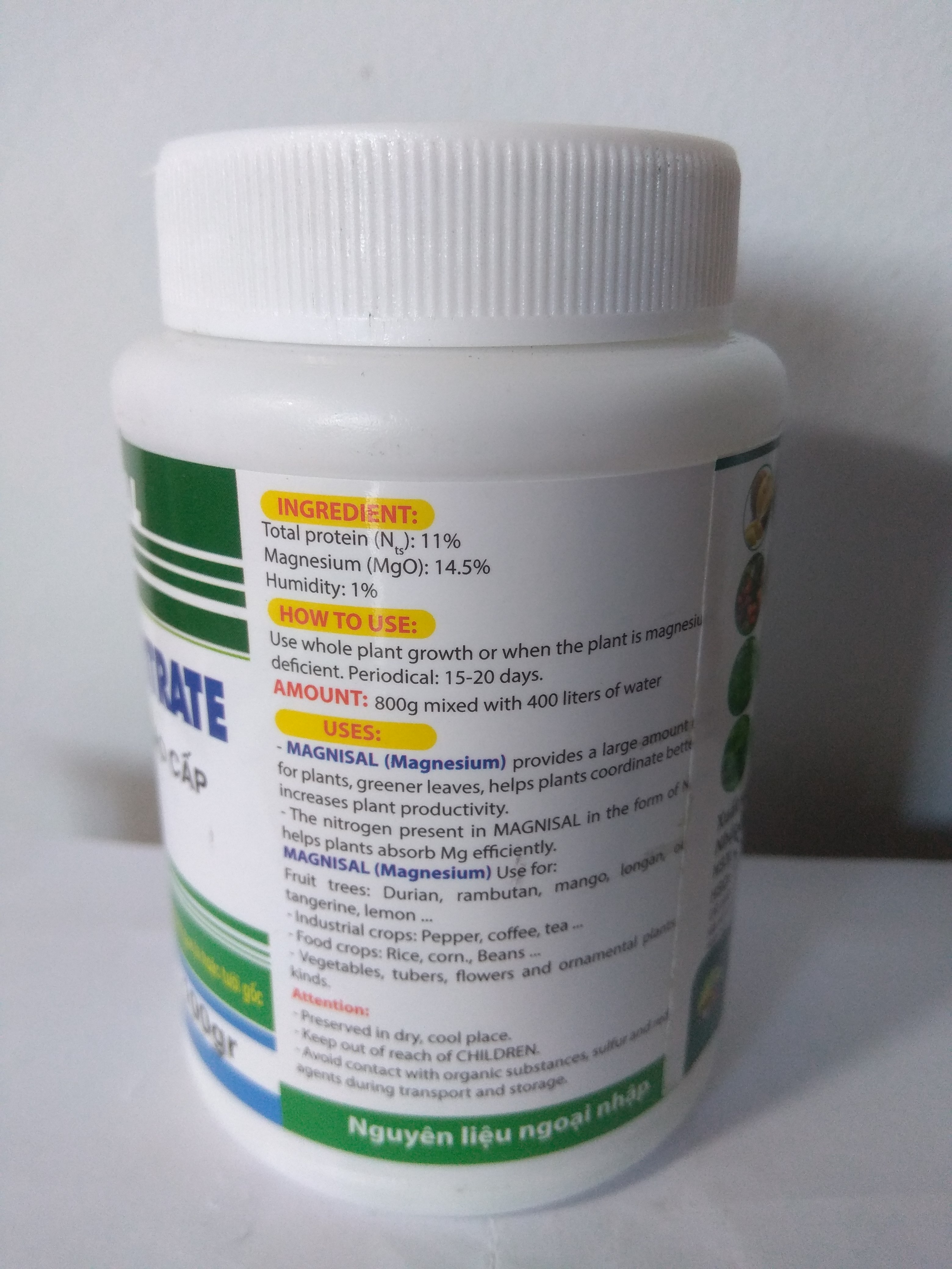 [HCM]Phân bón lá cao cấp Magie nitrat - chai 100 gram