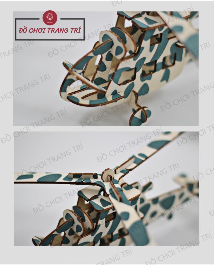 Đồ chơi lắp ráp gỗ 3D - Mô hình MÁY BAY, TRỰC THĂNG CHIẾN ĐẤU