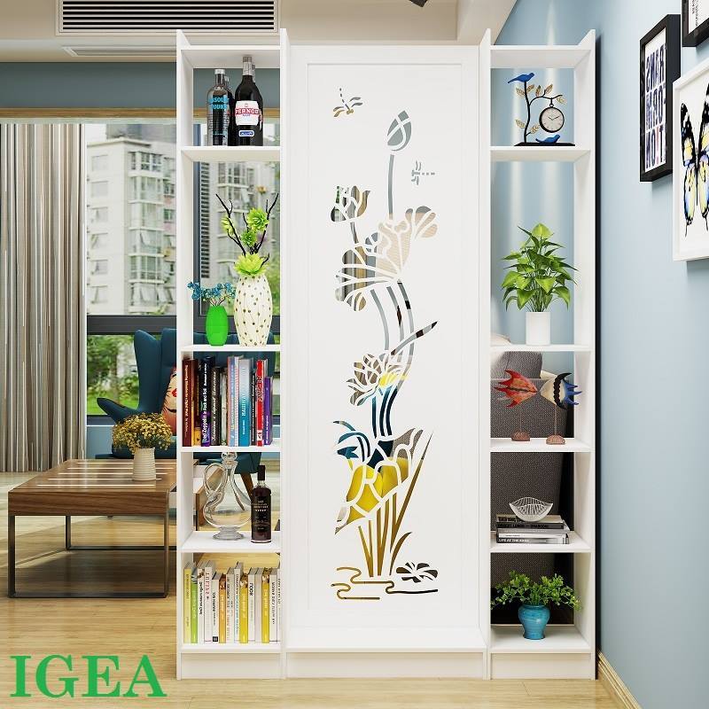 bình phong Vách Ngăn Hoa Sen Liền Kệ IG 482 / 1vách 2kệ