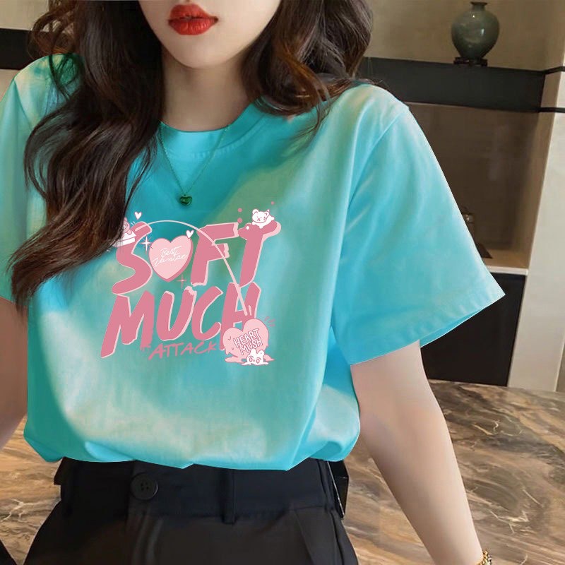 Áo phông cổ tròn in chữ kiểu