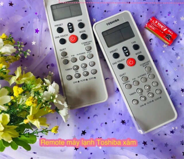 [HCM]Remote máy lạnh .TOSHIBA Xám