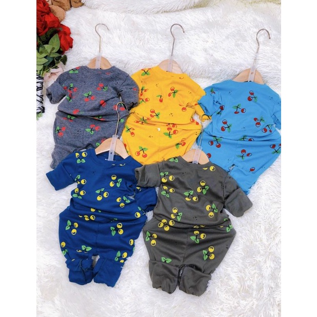 Bộ len tăm dài tay Cherry cho bé 8-18kg