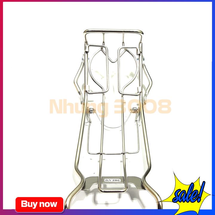 Baga giữa Inox  Gắn xe máy Dream 2 loại (8li, 10li)