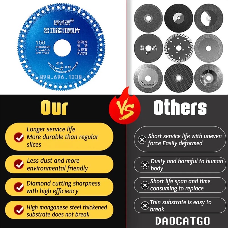 Lưỡi Mài Cắt Kim Cương Đa Năng 100mm  ̣ ̣