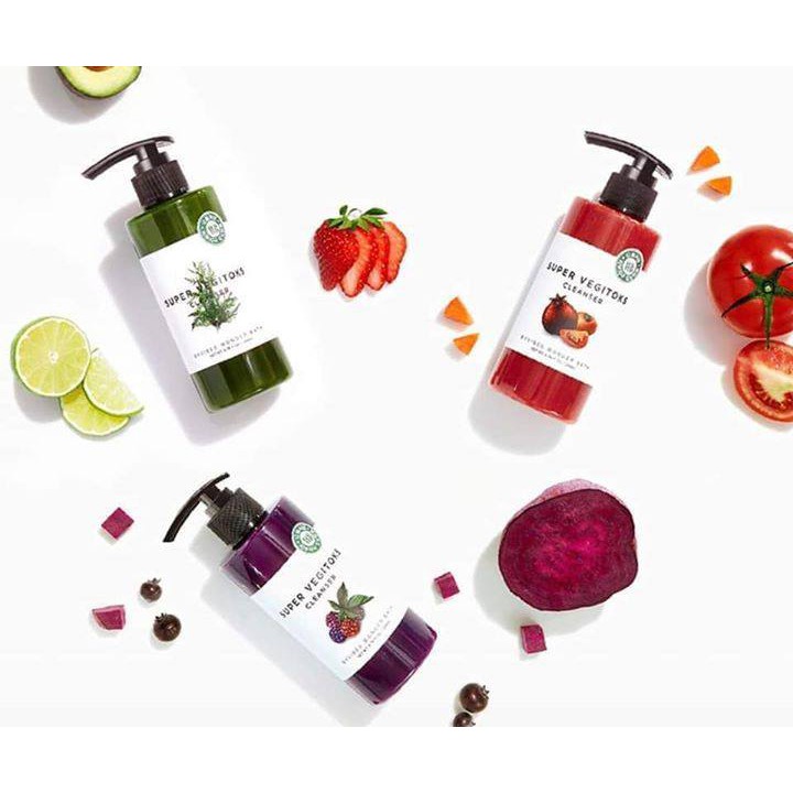 [HCM]Sữa rửa mặt thải độc rau củ Super Vegitoks Cleanser #Màu tím