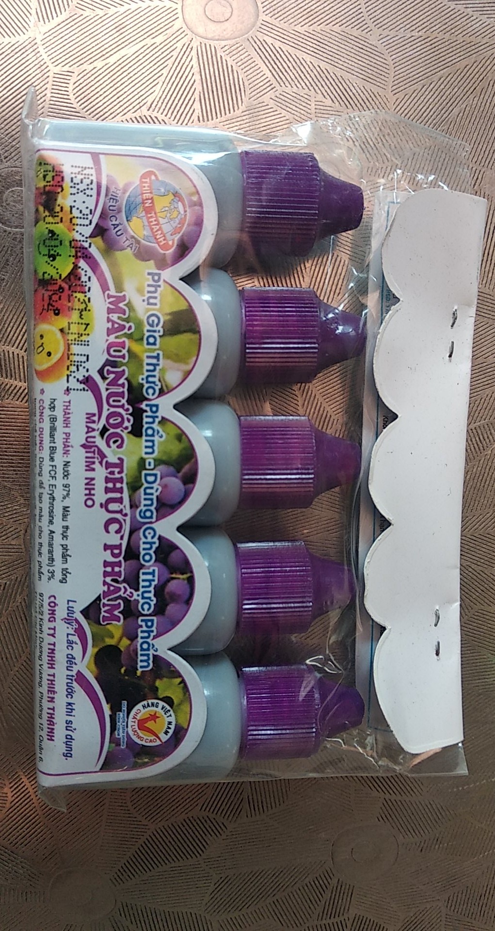 Màu nước thực phẩm Thiên Thành 1 lọ/10ml
