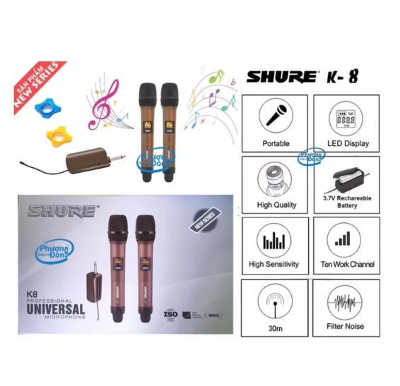 Microphone karaoke microphone shure wireless microphone Shure K8 professional karaoke microphone cheap for Speaker pull, âmly new technology 2022, anti howling, suction good sound mic singing very light for out authentic sound circle known as singer