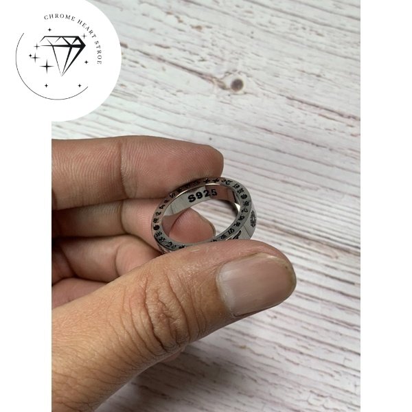 [Titan] Nhẫn Unisex Chrome Double Dag.ger bạc.