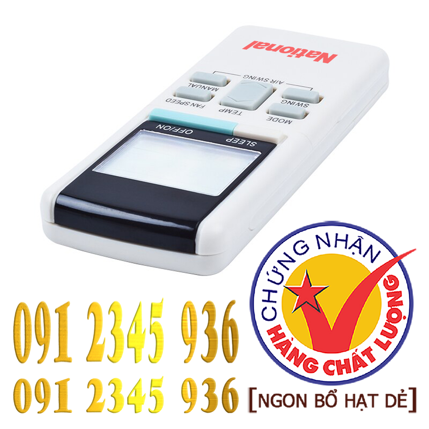 Điều khiển National [HÀNG ĐẸP] cho điều hòa. (Mẫu số 3)