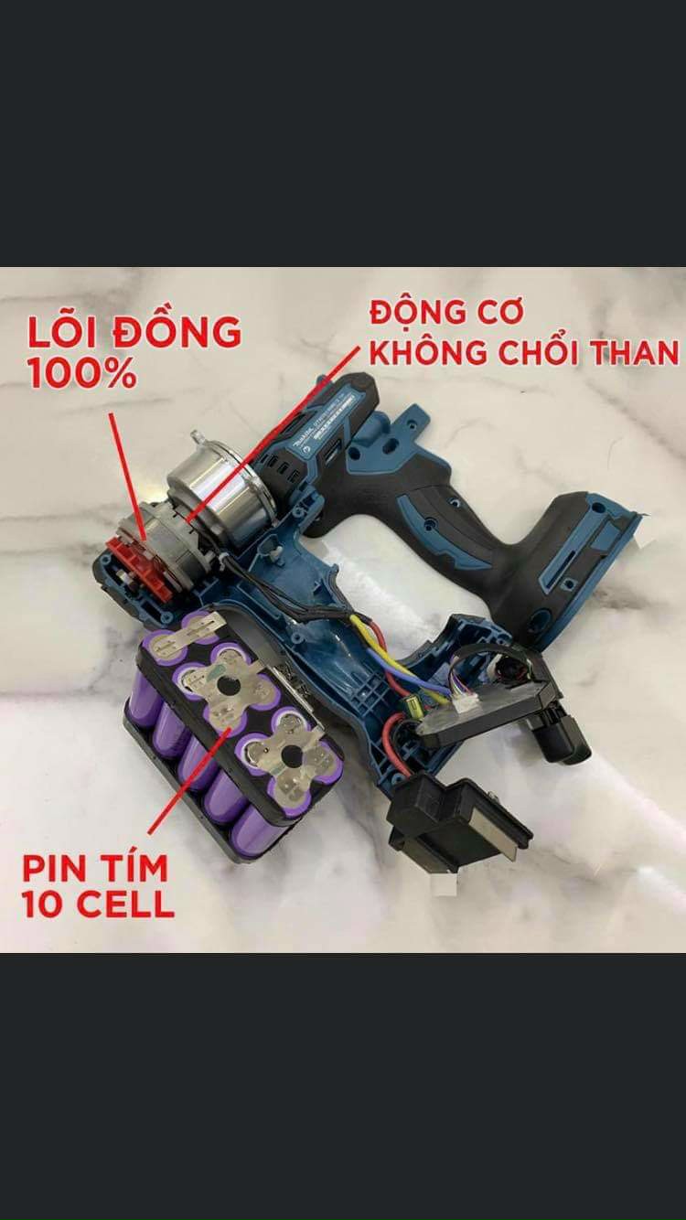 [Không chổi than] Thân máy chuyên vít Makita 118v