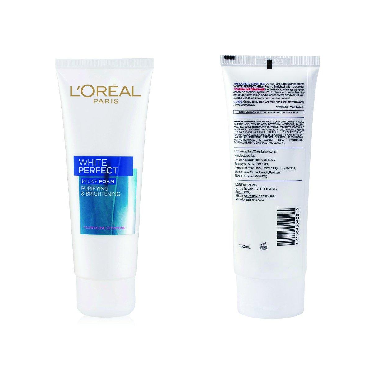 Sữa rửa mặt trắng da Loreal White Perfect 50g