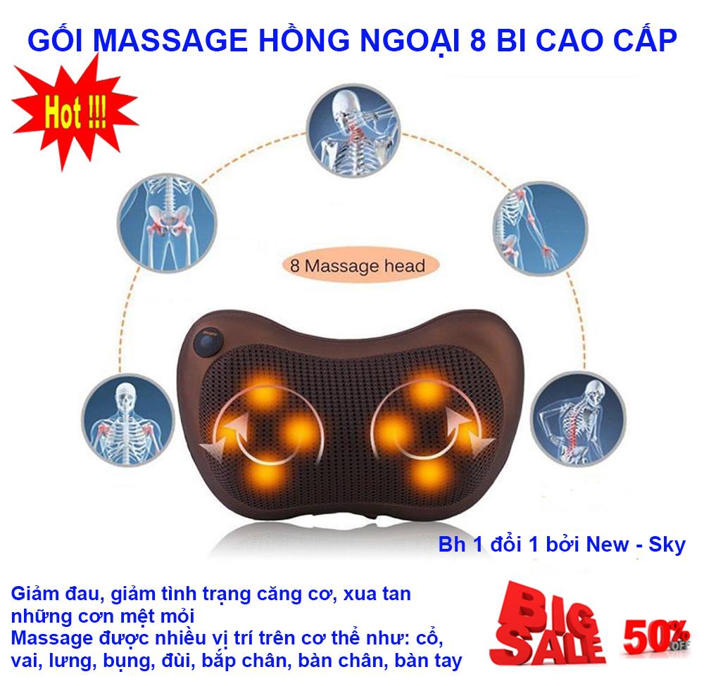 Goi matxa hong ngoai nhat ban- gối massage hồng ngoại 8 bi cao cấp máy massage khớp gối goi matxa hong ngoai nhat ban