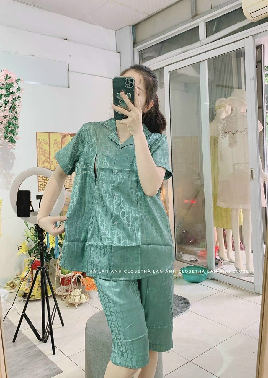 Đồ bộ lụa satin mặc thời trang, mặc sau sinh