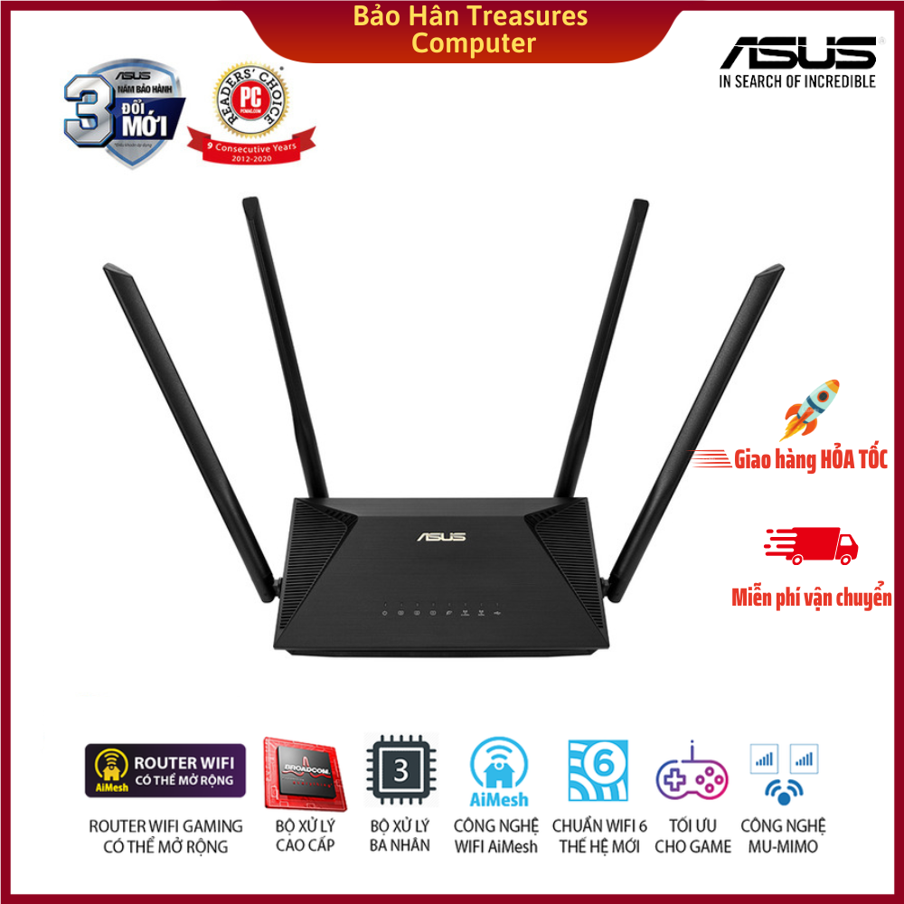 Asus rt-ax53u WiFi router ax1800 dual band WiFi 6 aimesh WiFi mesh-authentic