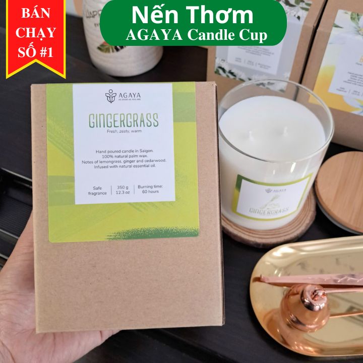 Nến Thơm khử mùi AGAYA Candle Cup - Mùi GINGERGRASS