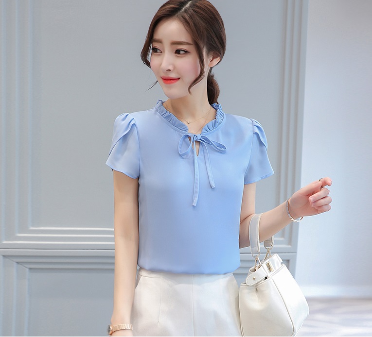 Áo kiểu nữ cổ bèo tay búp sen siêu đẹp