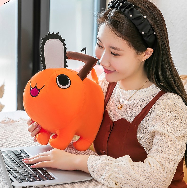 Pochita nhồi bông gấu bông chó lưỡi cưa 3 size vải miniso co giãn 4 chiều mềm mịn cho bé