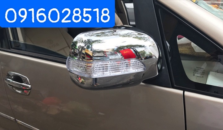 Ốp Gương chiếu hậu xe Toyota innova 2008 2009 có đèn LED loại dày bền , có sẵn keo, dễ dàng lắp đặt tại nhà op guong, op kinh chieu hau