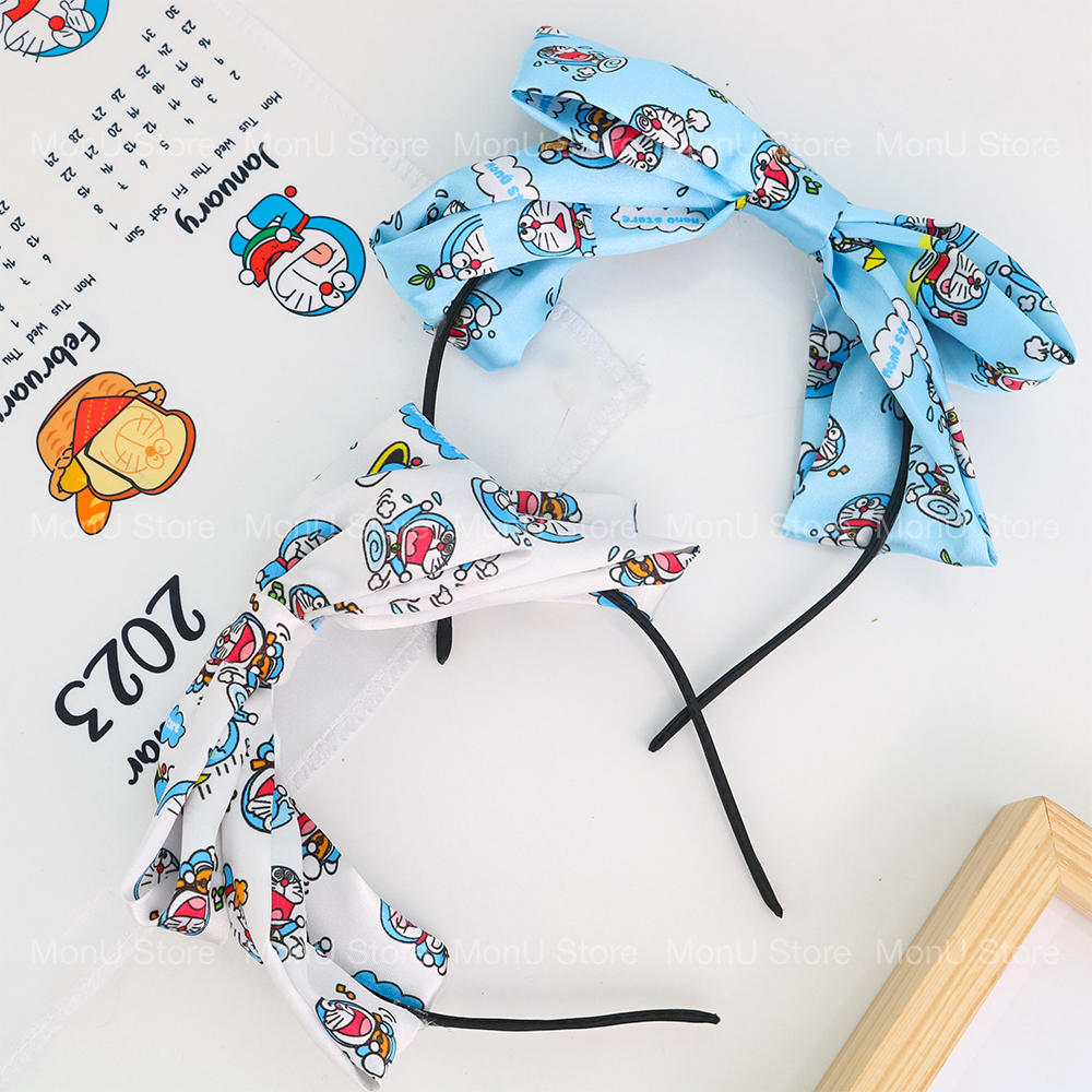 Cài tóc nơ vải lụa DORAEMON DOREMON dễ thương cute MON0214