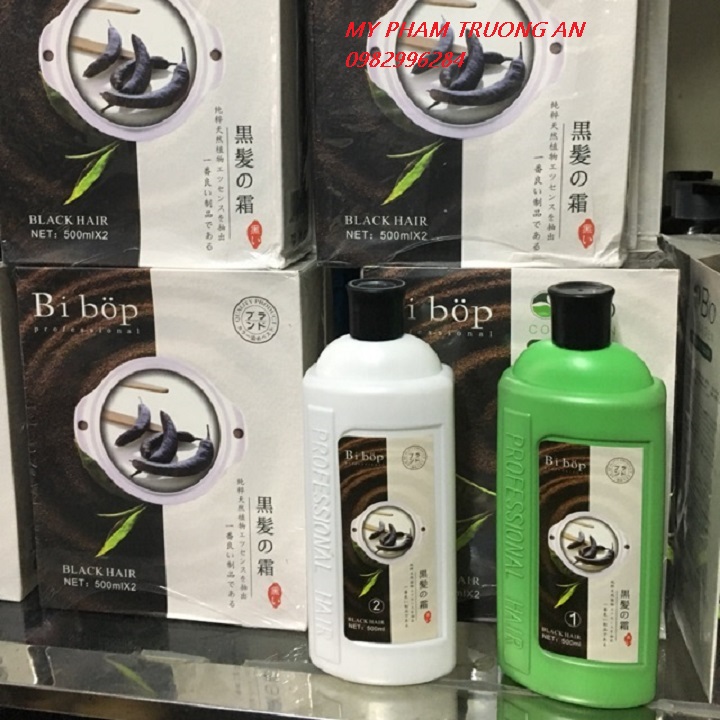 Nhuộm Đen Thảo Dược Bi Bốp Bồ Kết Không dính da đầu