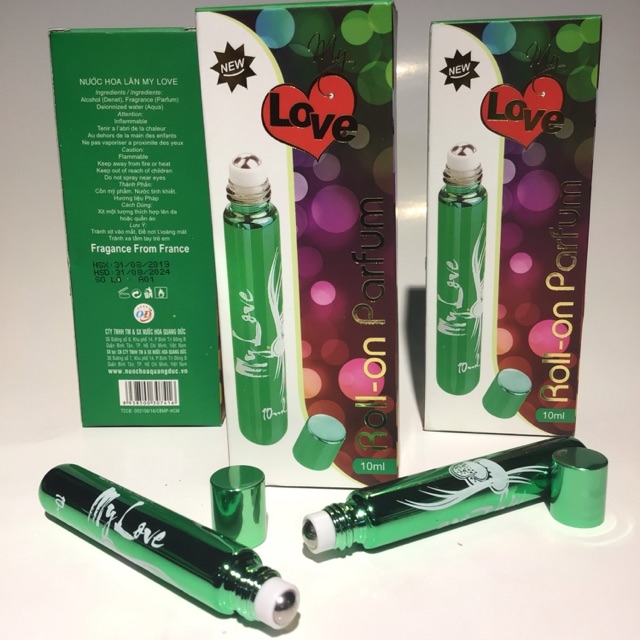 Nước hoa mylove lăn xanh lá 10ml