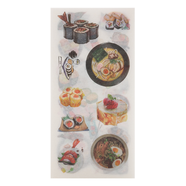 Bộ 6 Tấm Sticker Dán Trang Trí - Món Ăn Truyền Thống Nhật