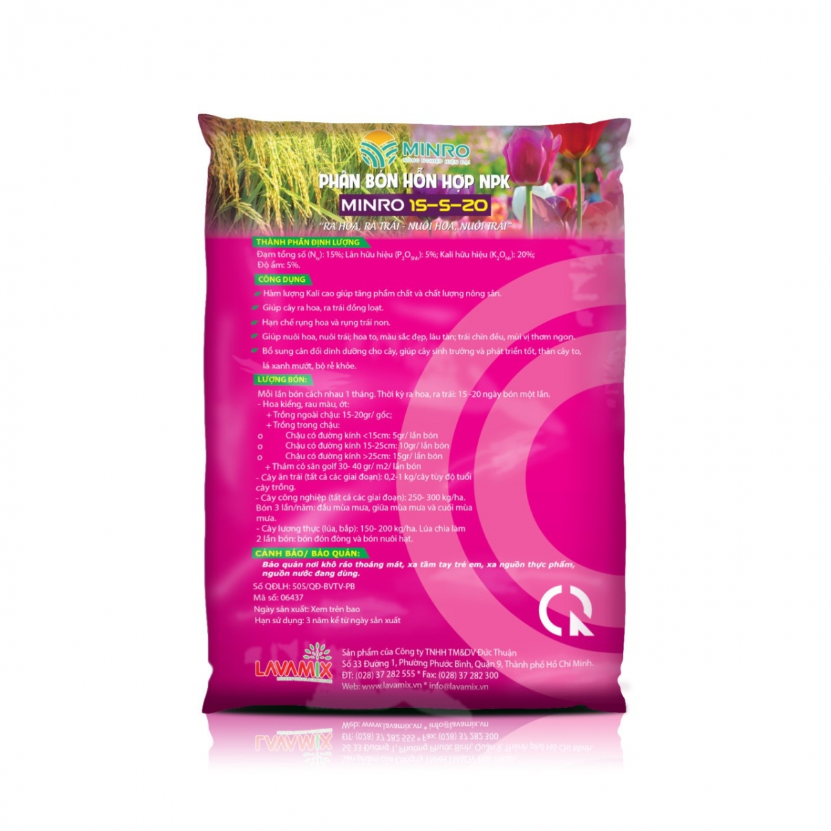 Phân Bón NPK Hỗ Trợ Ra Hoa, Ra Trái, Nuôi Hoa, Nuôi Trái Lavamix (Gói 200gr) -Nông Sản Vàng