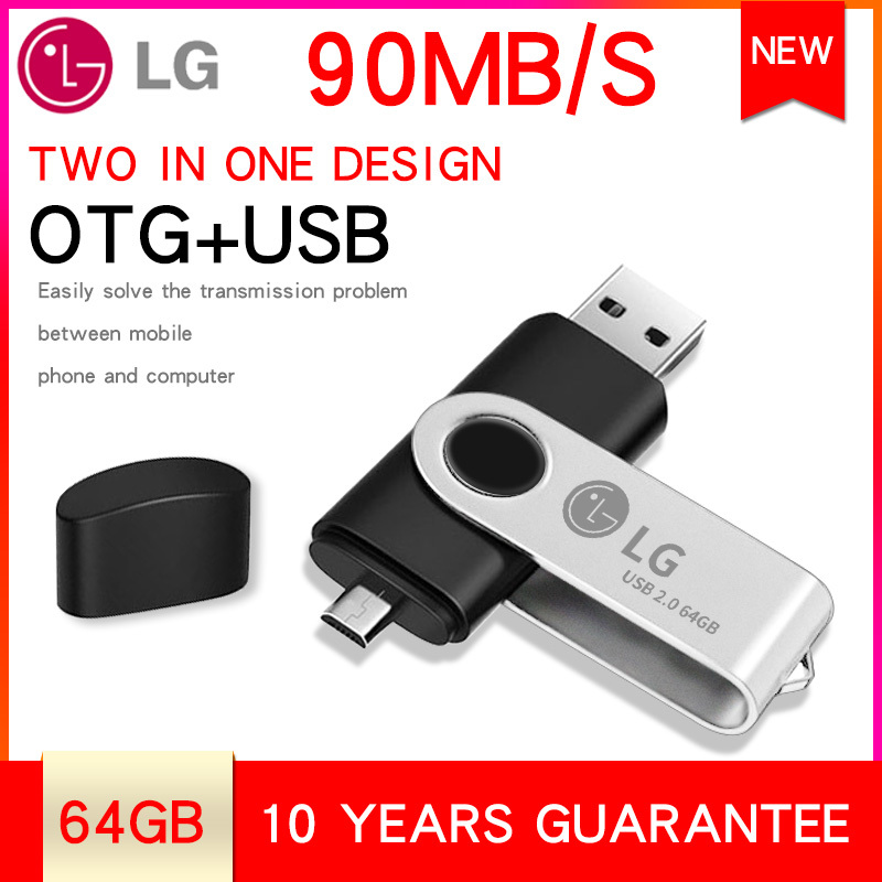 Bảng giá Ổ flash LG 64GB 2 trong 1 OTG cho cổng micro USB và cổng USB máy tính tốc độ cao Xoay với dây buộc miễn phí Phong Vũ