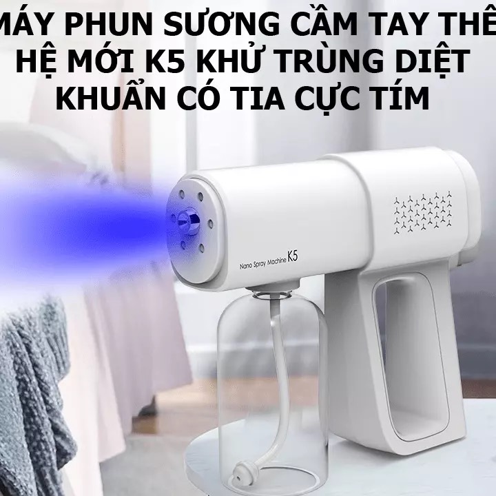 Máy phun khử khuẩn Nano K5, Máy xịt khử khuẩn cầm tay Máy diệt khuẩn Nano