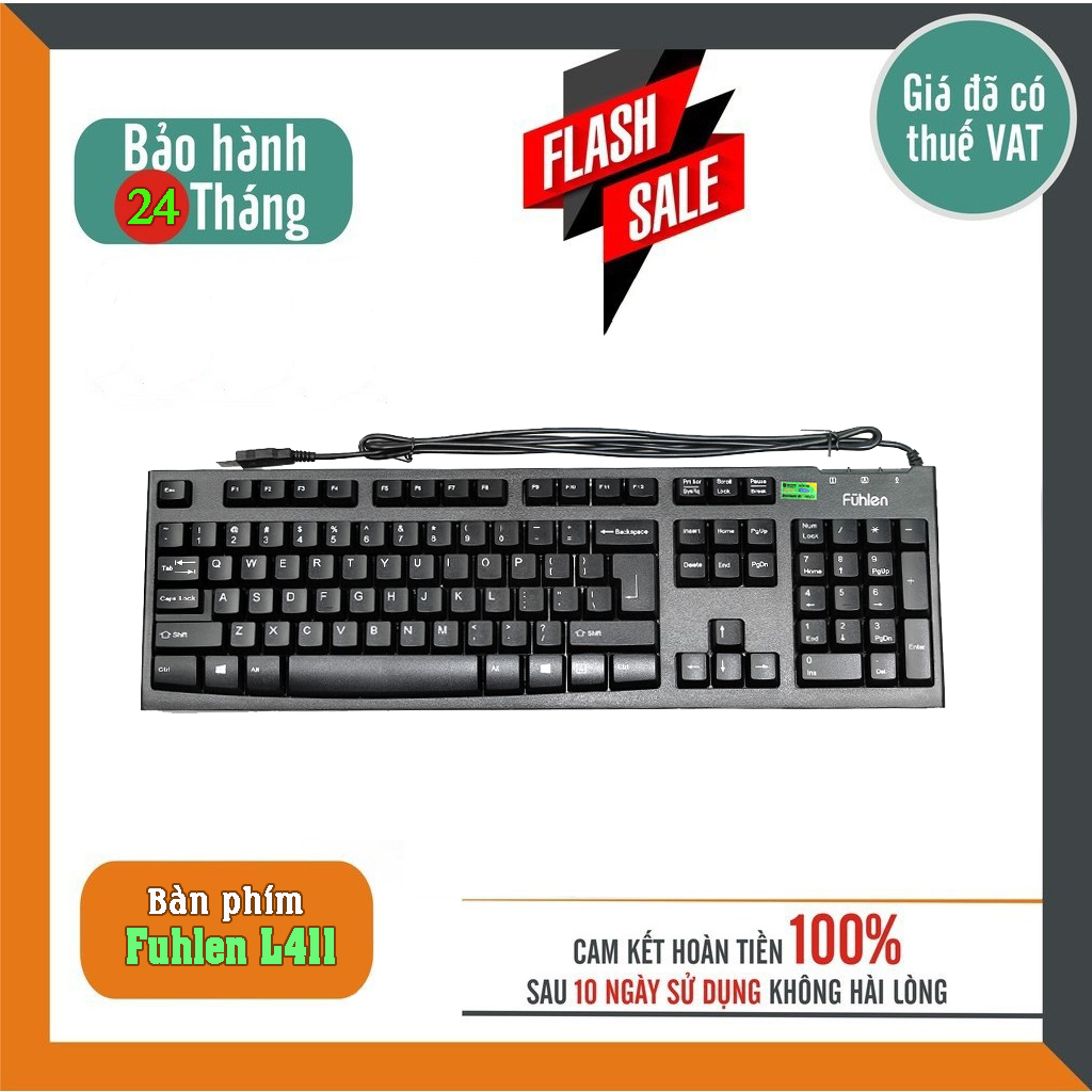Bàn phím Fuhlen L411 USB Black