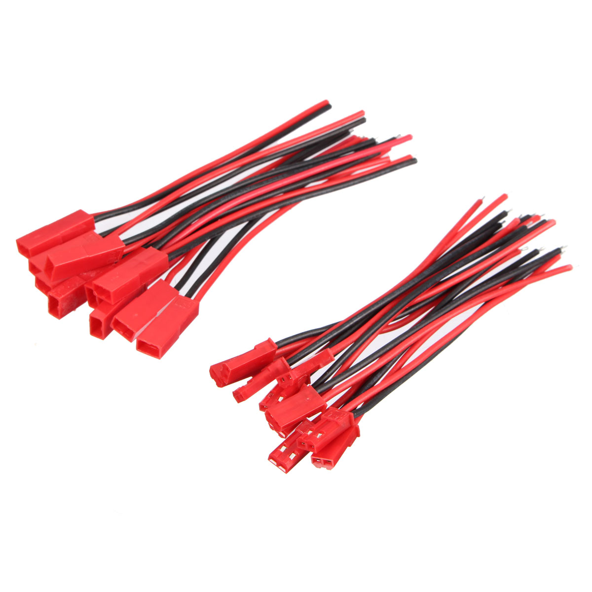 Bộ 10 Dây Nối JST-2P (5 Dây Đực - 5 Dây Cái) Chiều dài mỗi dây 20cm