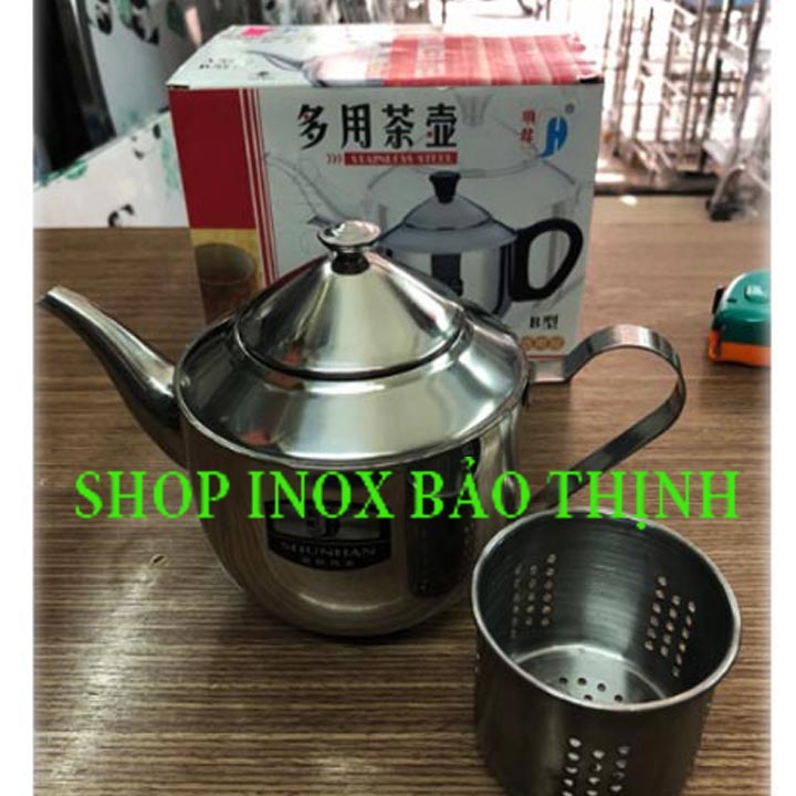 BÌNH TRÀ INOX CÓ LƯỚI LỌC
