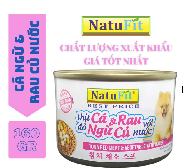 Pate dành cho chó mèo Natufit 160g
