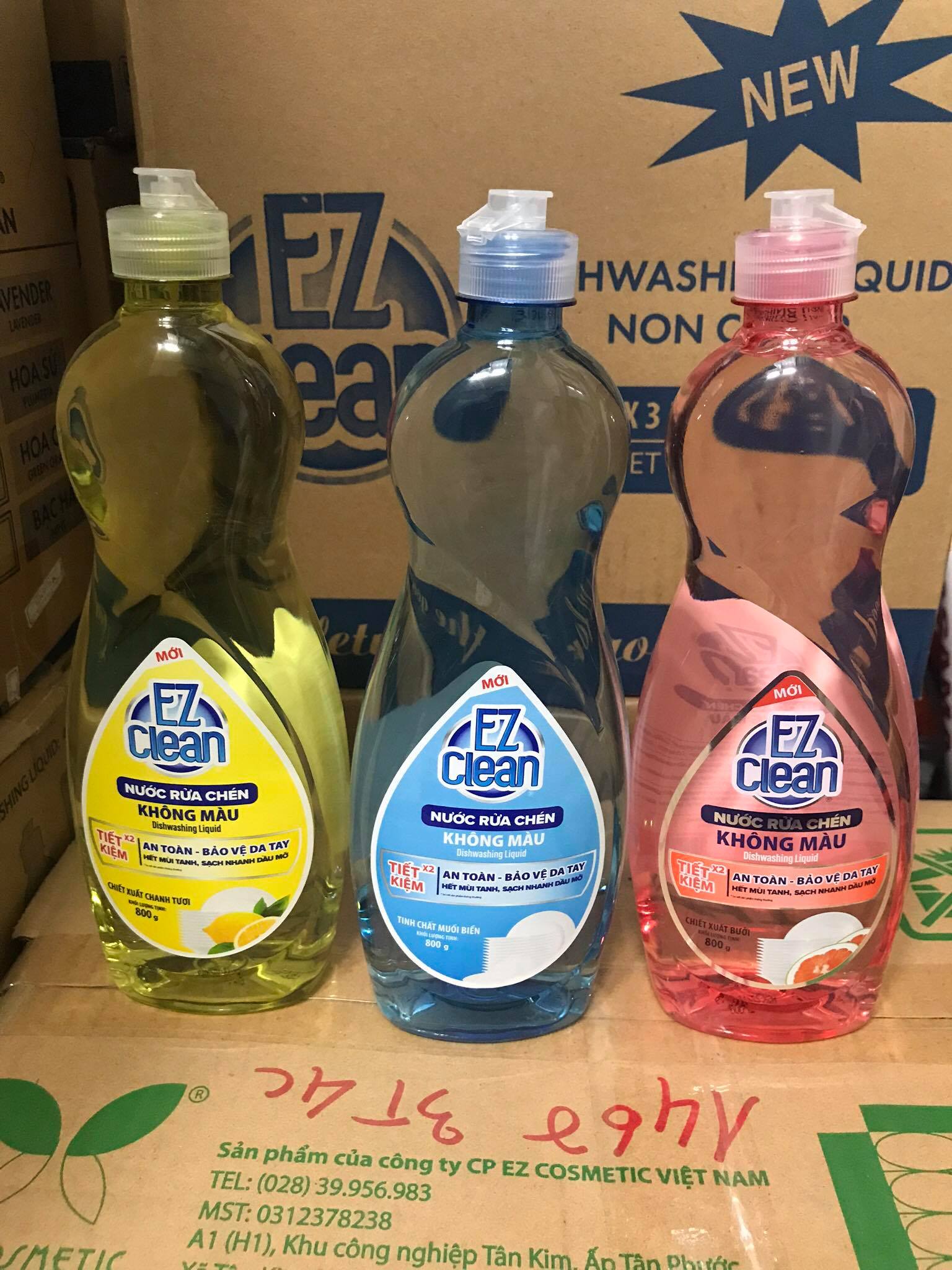 NƯỚC RỬA CHÉN KHÔNG MÀU EZ CLEAN MUỐI BIỂN